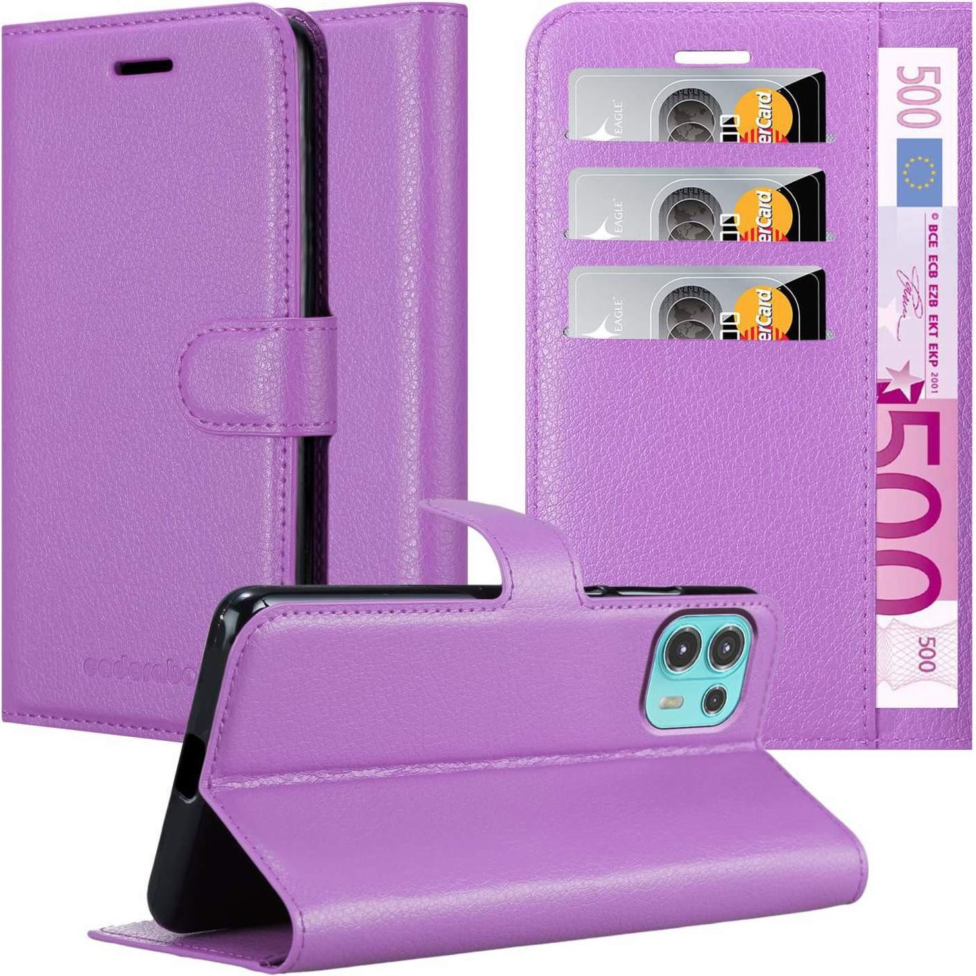 Cadorabo Book Stand Hülle für Motorola EDGE 20 LITE / FUSION (Motorola Edge 20 Fusion), Smartphone Hülle, Violett