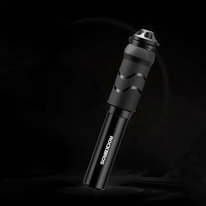 Actual product image Rockbros 810PCS-HP Mini-Handpumpe für Fahrräder mit Presta- und Schrader-Schlauch – Schwarz