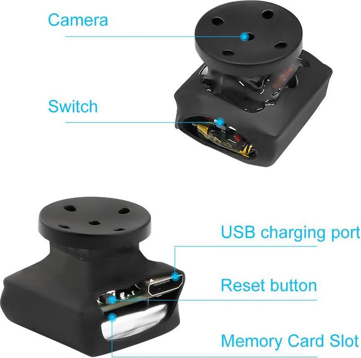Actual product image Deltalabs Ultra Mini Knopf Kamera, Full HD 1080p, Akku, Micro SD, 2x2cm, schwarz (1080 x 1920 pixels)