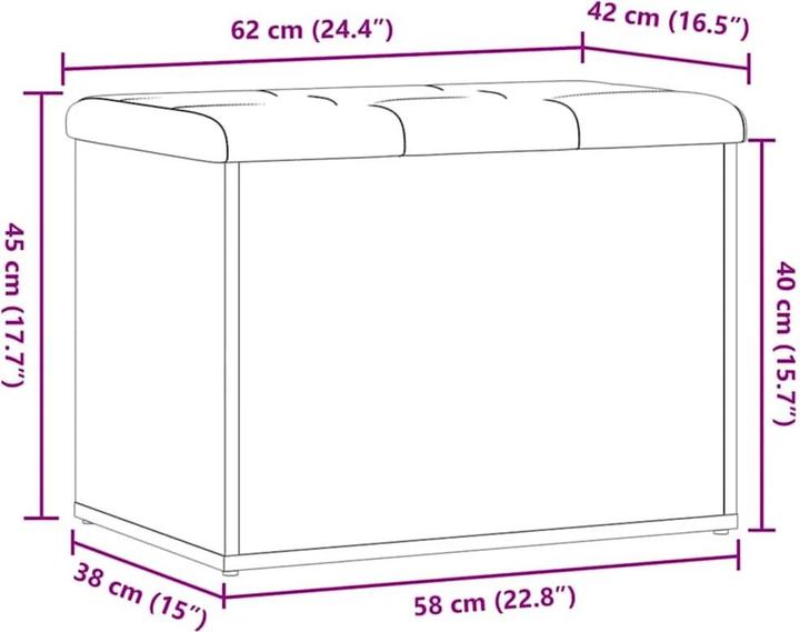 Image du produit vidaXL Sitzbank mit Stauraum (42 cm)