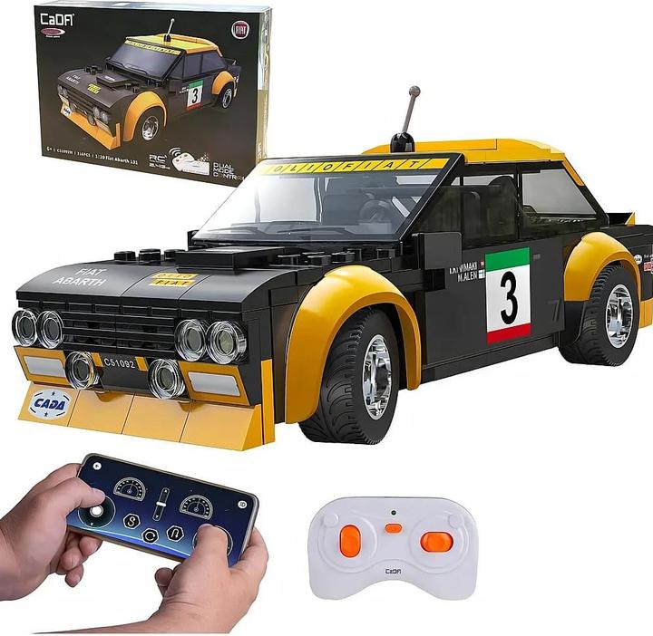 Produktbild Cada Fiat Abarth 131 1:20 schwarz 2,4GHz Bricks