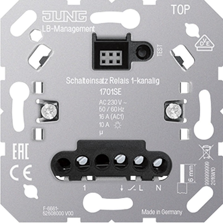 Produktbild JUNG Schalteinsatz Relais 1K 1701SE