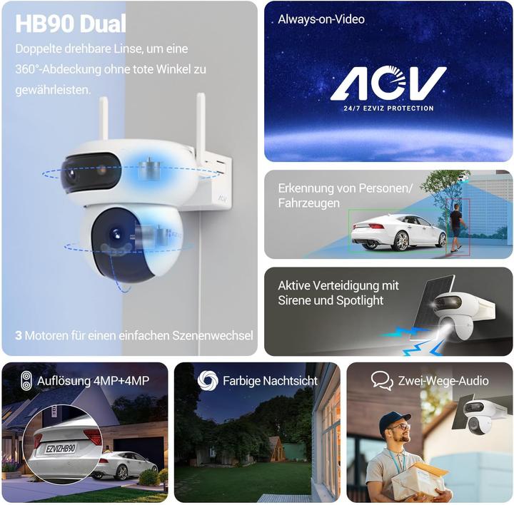 Image du produit EZVIZ HB90+8W Solarmodul (2880 x 1620 Pixels)