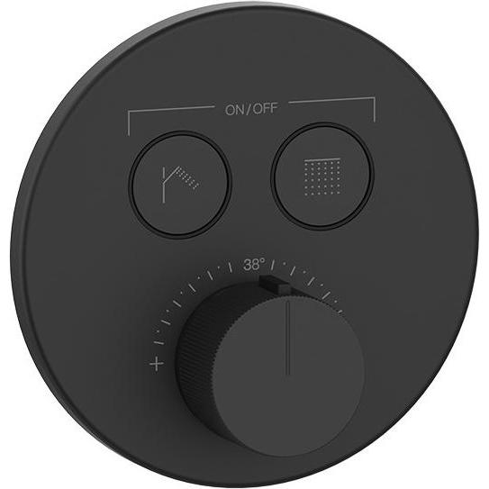 Gessi, Badarmatur, Hi-Fi Fertigmontageset Thermostat mit Tasten-Bedienung on/off. 2-Wege