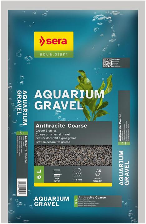 Sera Aquarium Gravel Anthracite Coarse (Dekoration)