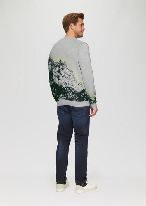 Produktbild S.Oliver Strickpullover Strickpullover mit Jacquard-Artwork (XXL)