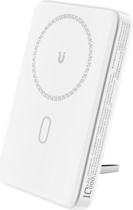 Image du produit Acefast M6 PD 20W 10000mAh induction power bank + cable - blanc (10000 mAh, 20 W, 37 Wh)