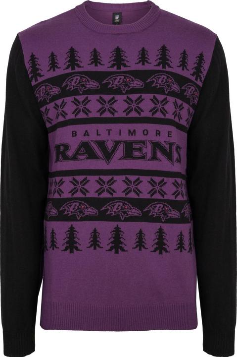 Produktbild Foco NFL Ugly Sweater XMAS Strick Pullover Baltimore Ravens - L (L)