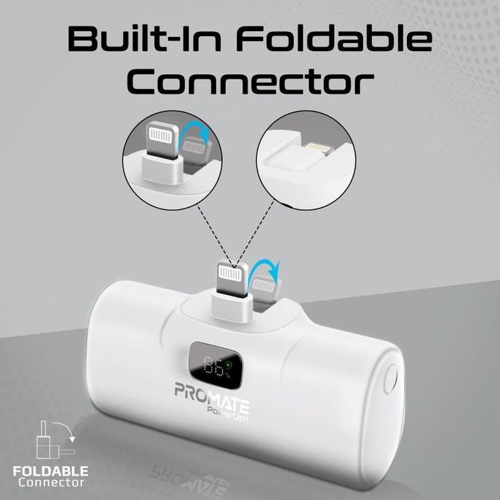 Produktbild ProMate PowerUp-i 5000mAh Mini Powerbank White (5000 mAh, 18.50 Wh)