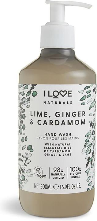 Moisturizing liquid hand soap Natura l s Lime, Ginger & Cardamon (Hand Wash) 500 ml (Flüssigseife, 500 ml)