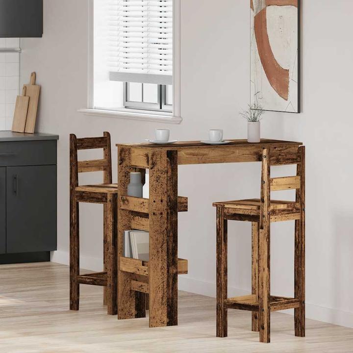 Immagine prodotto vidaXL Wand-Bartisch Altholz-Optik 102x45x103,5 cm Holzwerkstoff