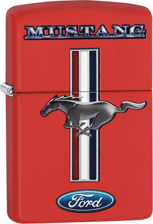 Actual product image Zippo Ford Mustang Red Matte