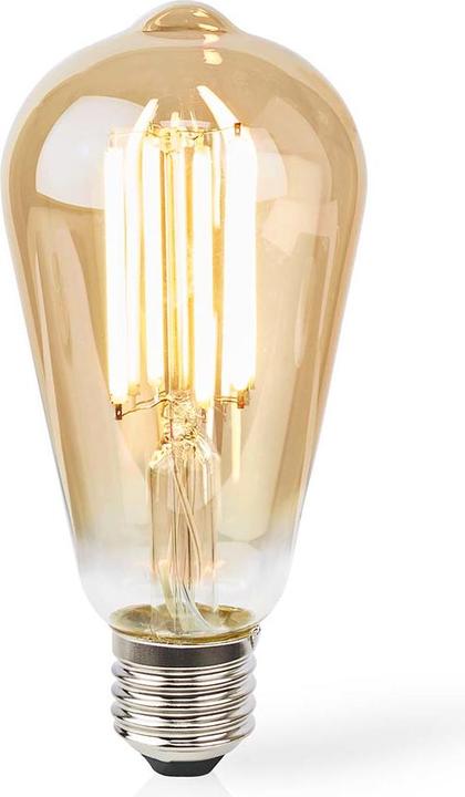 Produktbild Nedis WIFILRF10ST64 Smartlife LED Filament Lampe WLAN E27 806 lm 7 W Warmweiss 1800 - 3000 K Glas An (E27, 806 lm, 1x)