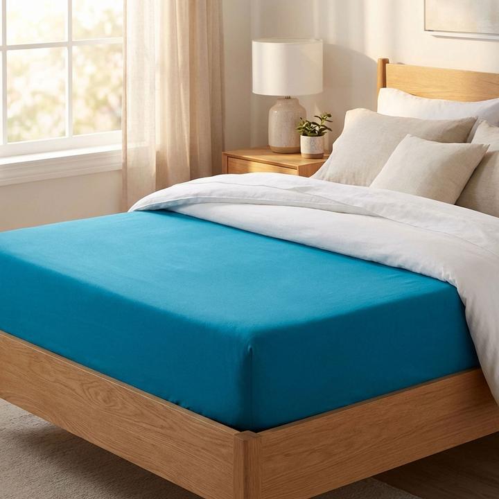 Produktbild Casativo Premium Spannbetttuch für Boxspringbett & Wasserbett - Petrol, 140-160x220 cm - 190g/m2 (140-160 x 220 cm)