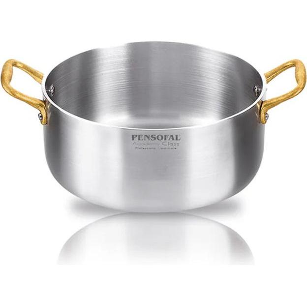 Pensofal 4910-E Casseruola Academy Class a due manici da 24 cm, Padella + Pentola, Argento
