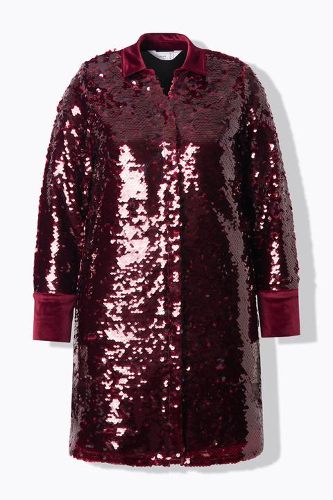 Produktbild Miamoda Longbluse, transparent mit Pailletten-Muster (60)