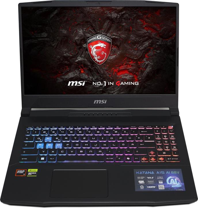 Image du produit MSI Katana A15 AI B8VF-451 R7 16 N bk W11H (15.60", 512 Go, 16 Go, DE, AMD Ryzen 7 8845HS)