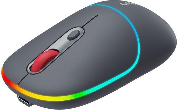 Actual product image Canyon MW-22, 2in1 wireless optical mouse Bluetooth / Wireless USB, 800/1200/1600 DPI, 4 print, grey (Wireless)