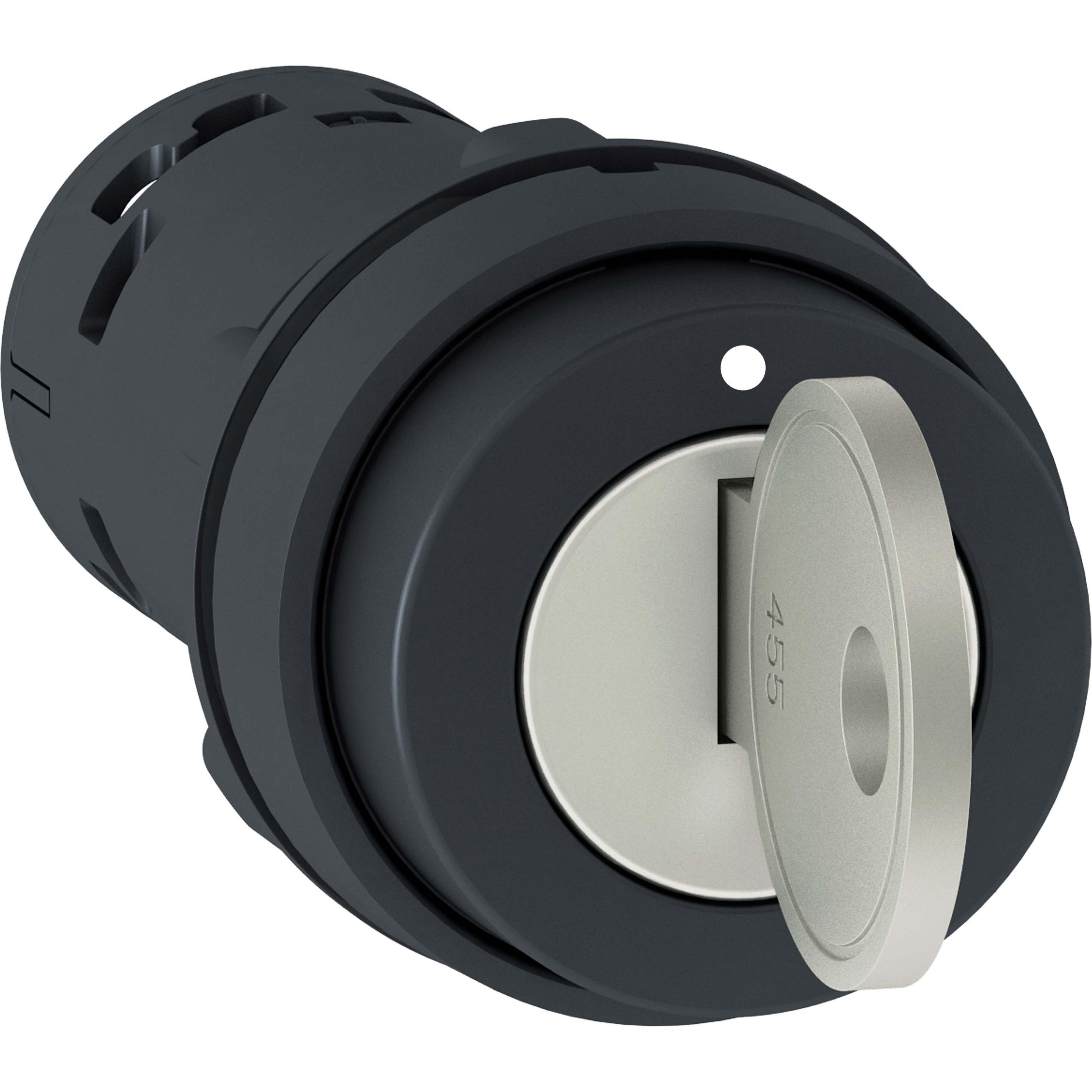 Schneider Electric 22mm Key Swtich 2 Pos. 1NO Ronis 455, Taster + Schalter, Schwarz