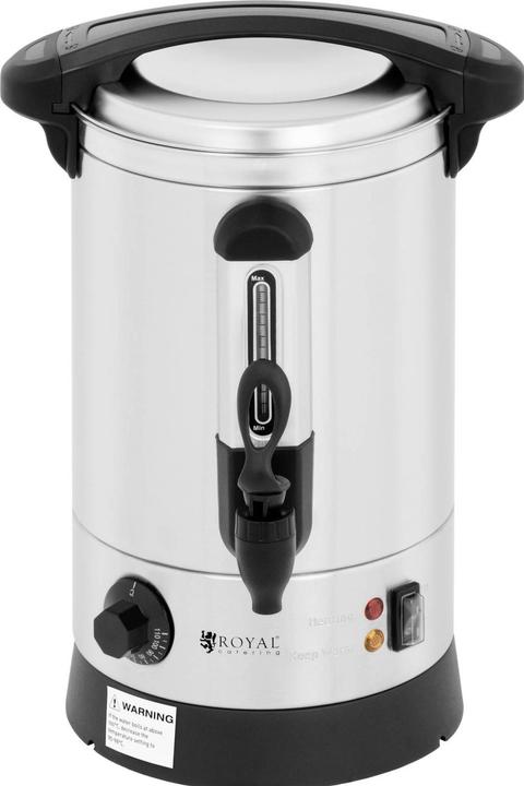 Produktbild Royal Catering Wasserkocher Edelstahl 6,5 Liter Doppelwandig 1500 W Warmhaltefunktion