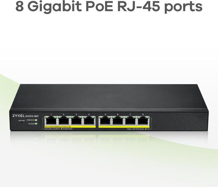 Produktbild Zyxel GS1915-8EP (8 Ports)