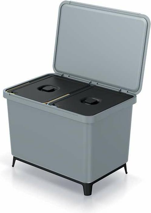 GCS Keden Systema Abfallbehälter – Glattes Grau