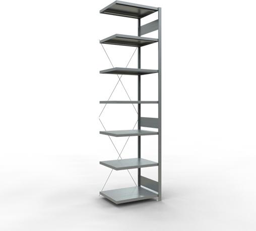 Produktbild Schulte Lagertechnik Stecksystem Anbauregal MULTIplus250 mit Kreuzstrebe