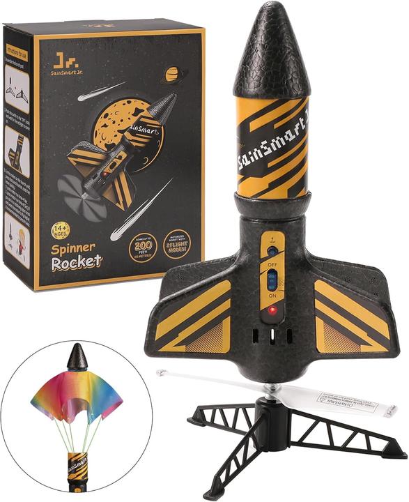 Actual product image Activity Board Rocket toy - Motorised rocket with parachute