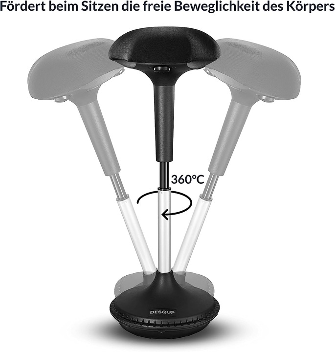Actual product image Desqup Ergonomic sit & stand stool