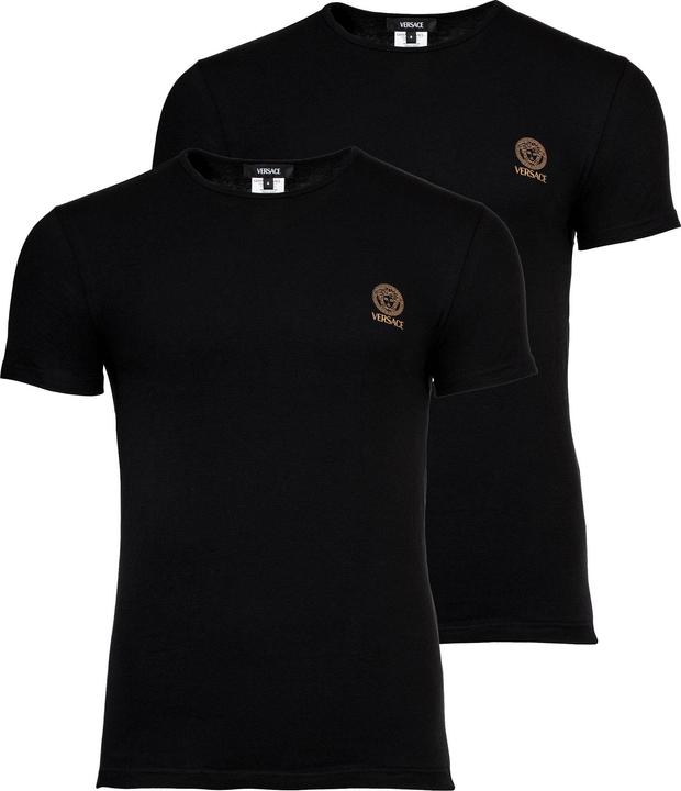 Actual product image Versace T-Shirt Bi-Pack Jersey Topeka Bi-Stretch Cotton Organic New Logo (M)