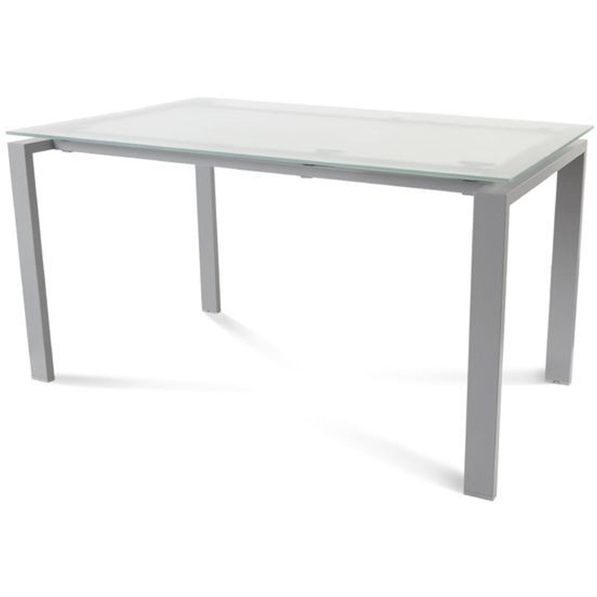 Rocada, Schreibtisch, Schreibtisch Total BxTxH 140x80x73cm Gestell grau Platte Glas satiniert (140 x 80 x 73 cm)