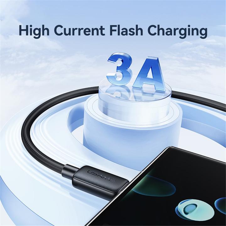 Produktbild Usams US-SJ693 Type-C 3A Striped Data Cable - KY Series 2M - Pink (2 m)