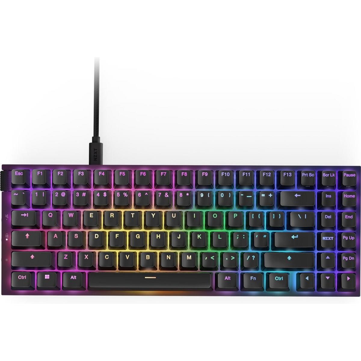 NZXT Function 2 MiniTKL (US, Kabelgebunden), Tastatur, Schwarz