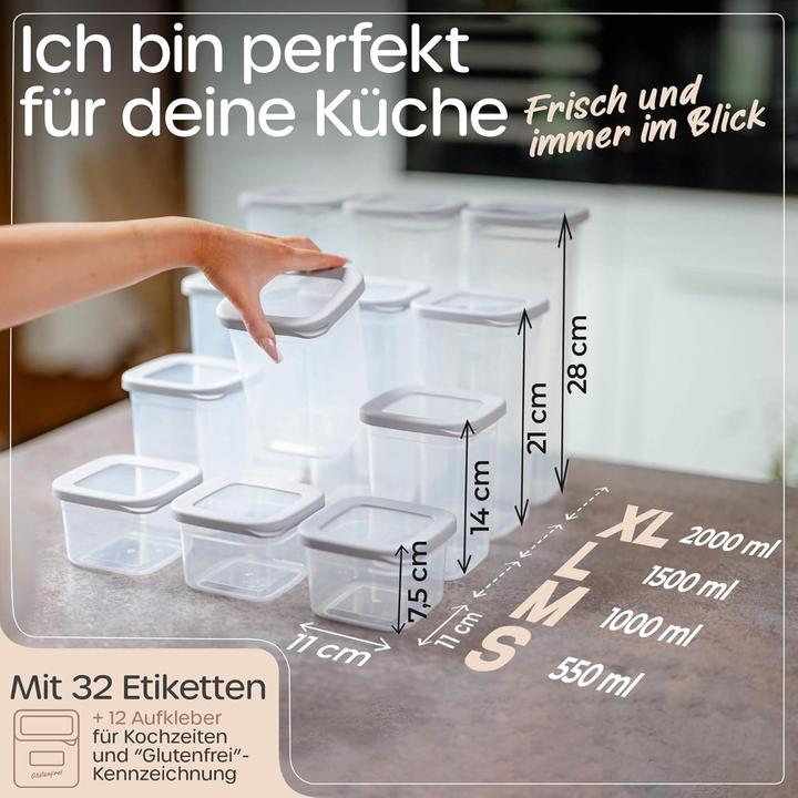Actual product image Qoona 12-teiliges Vorratsdosenset (0.55 l)