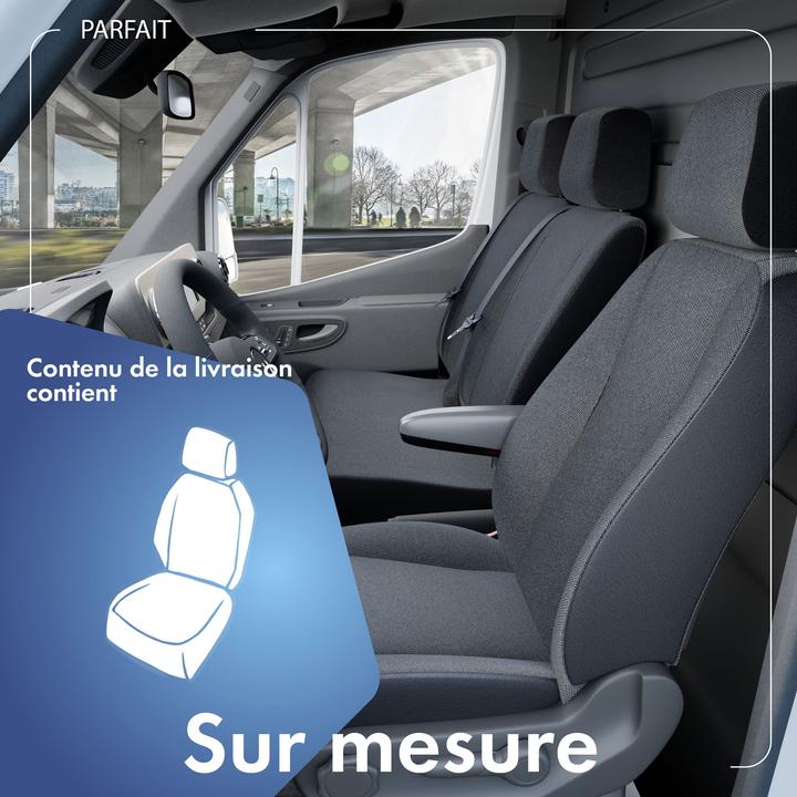 Image du produit Walser Housses de siège pour VW Caddy, siège individuel avant, protection de siège auto