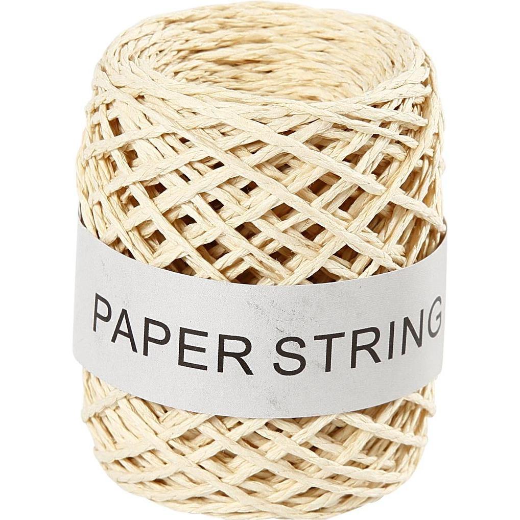 Creativ Company Paper String, Filato + Lana, Beige