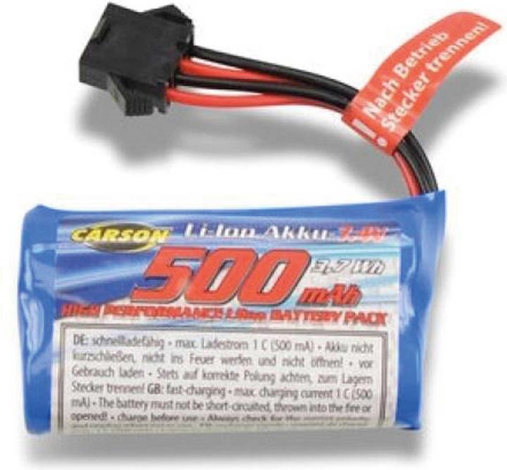 Produktbild Carson 7,4V/500mAh Lilon Cage Fighter JST-4 (7.40 V, 500 mAh)