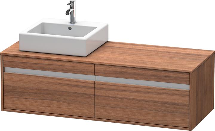 Image du produit Duravit Meuble sous-lavabo KETHO 550x1400x426mm Be gauche noyer naturel
