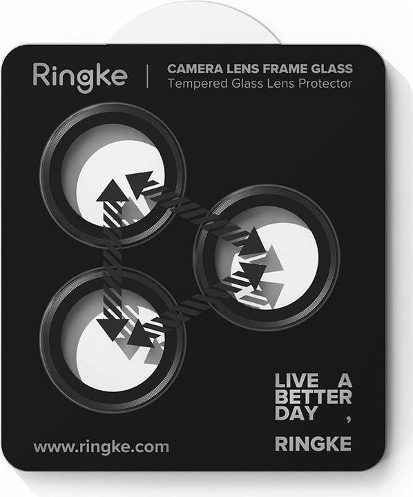 Produktbild Ringke - Camera Lens Frame Glass - iPhone 17 Pro / iPhone 17 Pro Max - Black (2 Stk., Apple iPhone 17 Pro, Apple iPhone 17 Pro Max)