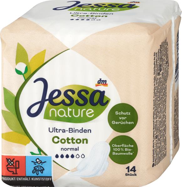 Actual product image dm Jessa Ultra pads Cotton Normal nature (14 x)