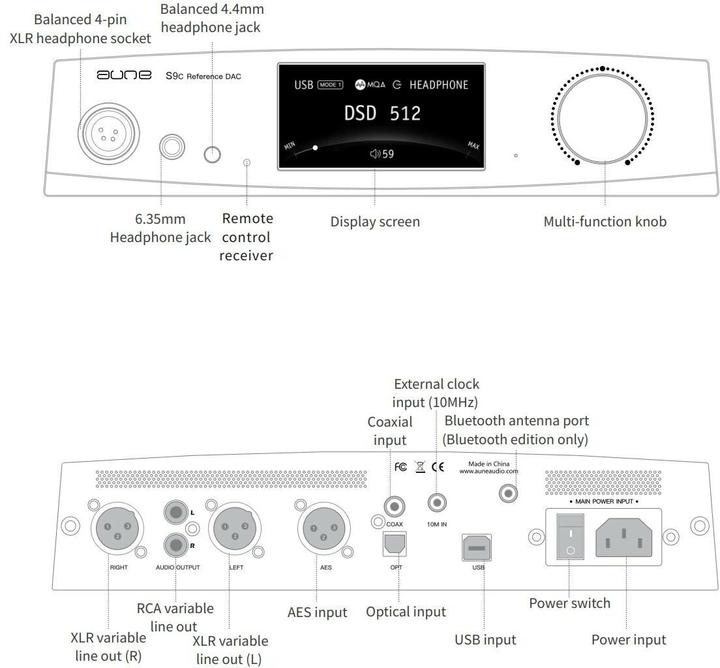Produktbild Aune S9c Pro BT (Display, USB-DAC, Bluetooth)