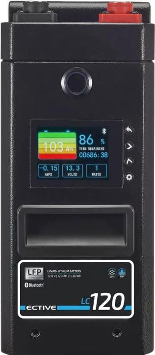 Actual product image Ective LC 120L LT Slim 12V LiFePO4 Lithium 120Ah (12 V, 120 Ah)