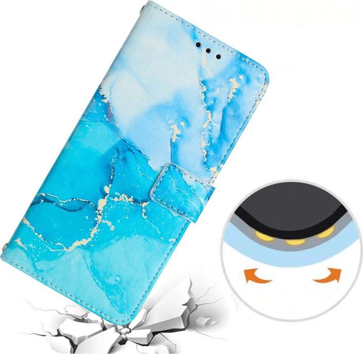 Immagine prodotto Cover-Discount OPPO Reno10 / 10 Pro - Custodia Cover con cordino Blu marmo (Oppo Reno 10 Pro, OPPO Reno 10)