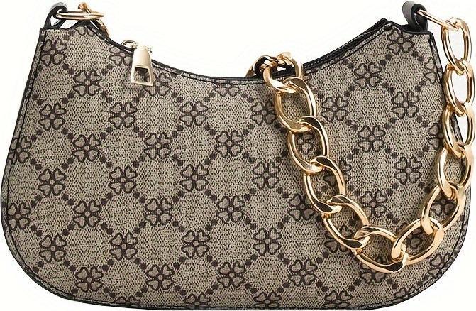 Immagine prodotto Only-Bags.Store Borsa ascellare classica con stampa retrò, semplice borsa a tracolla, borsa casual, shopping