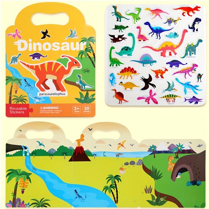 Image du produit Activity Board 1 Stück Wiederverwendbare Stickerbücher für Kleinkinder, wasserdichtes doppelseitiges