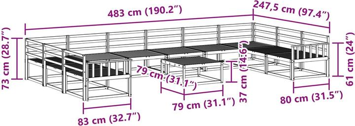 Produktbild vidaXL Outdoor-Sofa