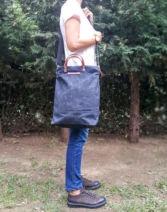 Actual product image Only-Bags.Store Waxed Canvas Backpack, Convertible Backpack, Diaper Backpack, Waxed Canvas A3 Bag