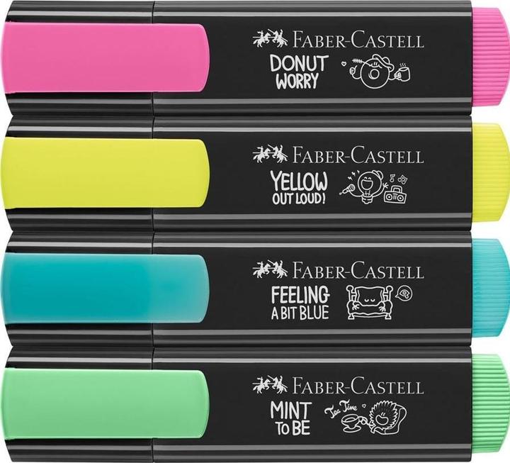 Actual product image Faber-Castell Highlighter 46 Graffiti (Neon Yellow, Neon Pink, Light green, Turquoise, 5 mm, 4 x)