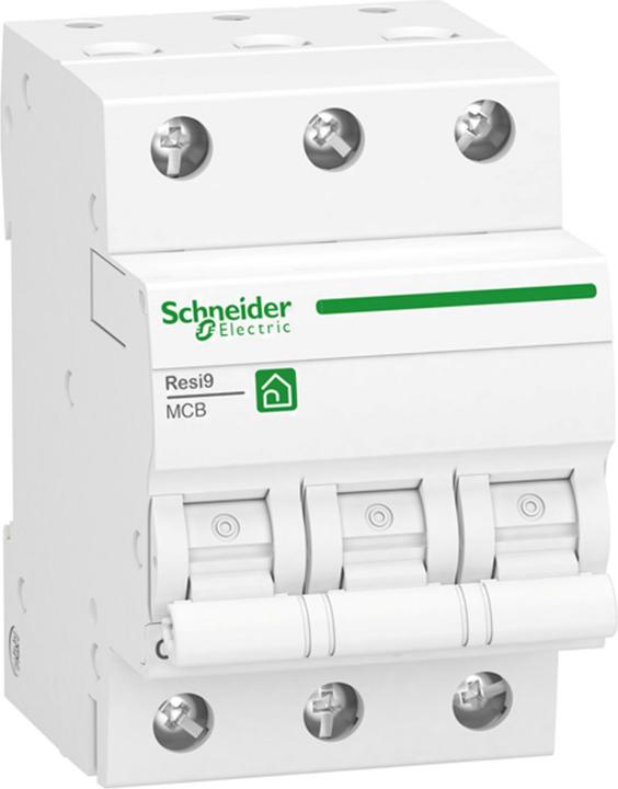 Actual product image Schneider Electric SE R9F28316 Miniature circuit breaker Resi9 3P, 16A, C characteristic, 10kA