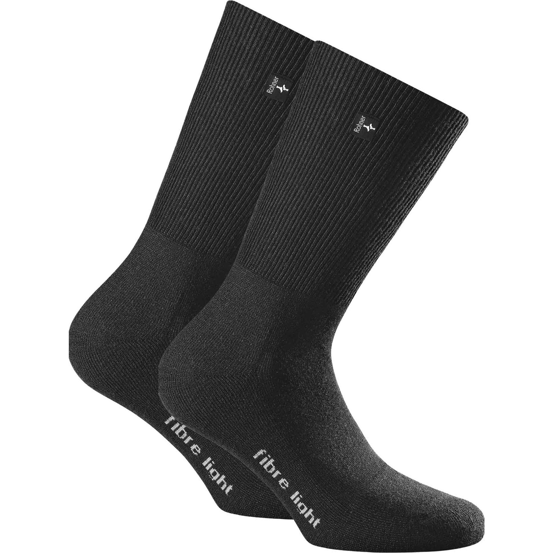 Rohner, Herren, Sportsocken, Socken Sportlich Bequem sitzend (42 - 44), Schwarz
